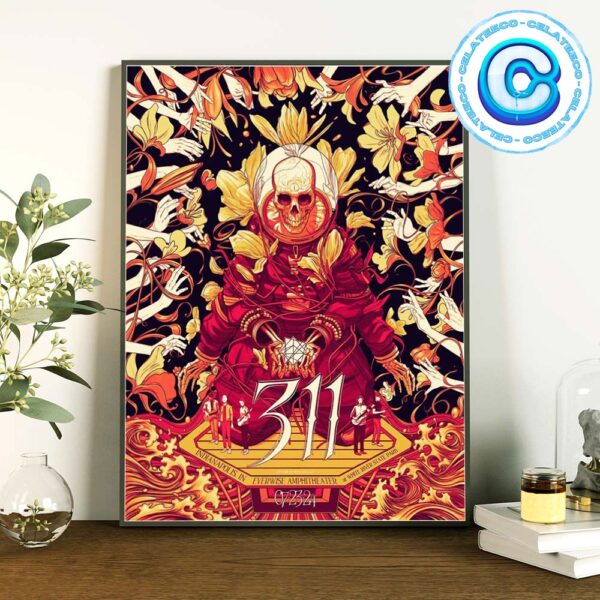 311 Live Show Music At Everwise Amphitheater In White River State Park On July 23th 2024 Wall Decor Poster Canvas