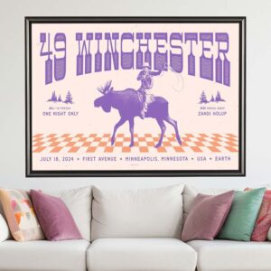 49 Winchester Concert For The Live Show On July 18th 2024 At First Avenue In Minneapolis Minnesota USA Earth Wall Decor Poster Canvas