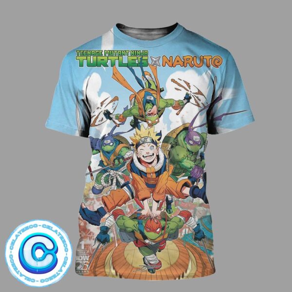 A Teenage Mutant Nijia Turtles x Naruto Comic Will Release In October All Over Print Shirt