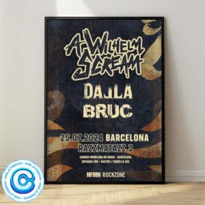 A Wilhelm Scream Dalla And Bruc Live Show Concert At Razzmatazz 2 Barcelona Spain On July 25th 2024 Wall Decor Poster Canvas