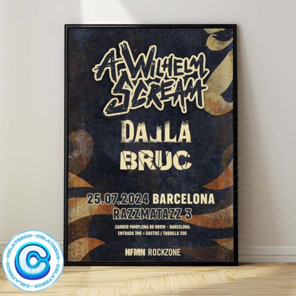 A Wilhelm Scream Dalla And Bruc Live Show Concert At Razzmatazz 2 Barcelona Spain On July 25th 2024 Wall Decor Poster Canvas