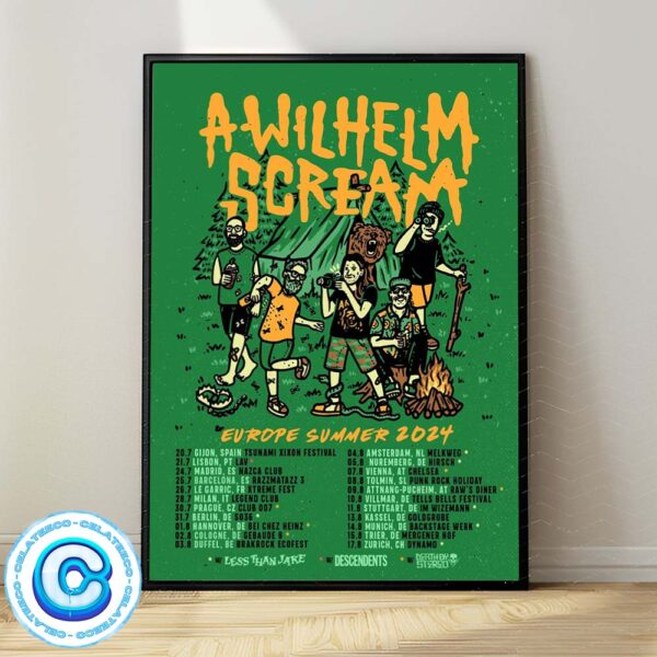 A Wilhelm Scream Europe Summer 2024 Tour On July 24th 2024 At Madrid Spain In Madrid Nazca Club Wall Decor Poster Canvas