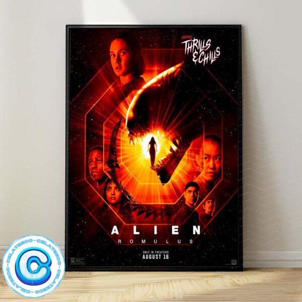 Alien Romulus New Poster Releasing In Theaters On August 16th 2024 Wall Decor Poster Canvas