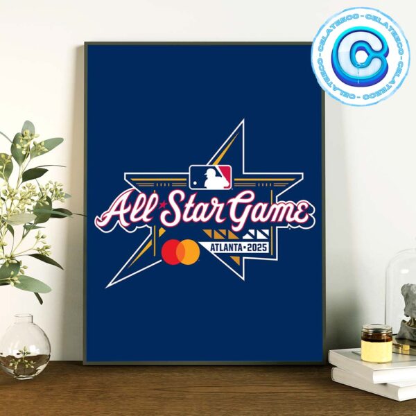 All Star Games Atlanta 2025 MLB Officical Logo Wall Decor Poster Canvas