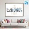 Congratulations Argentina Campeon De America Copa 2024 Wall Decor Poster Canvas