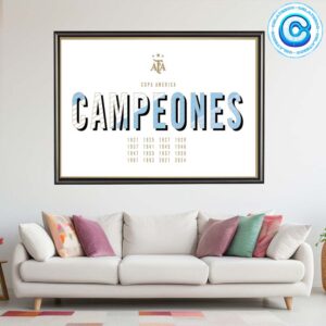 Argentina Back To Back Champions Of Copa America 2024 Championship Wall Decor Poster Canvas