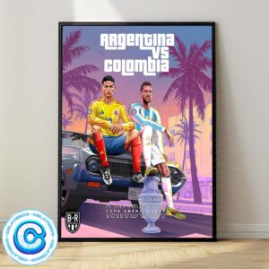 Argentina Vs Colombia At Copa America Finals 2024 Cover GTA IV Matchup Wall Decor Poster Canvas