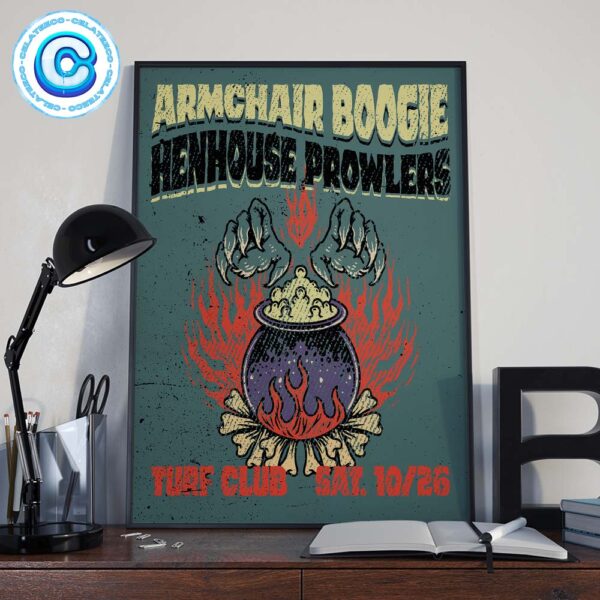 Armchair Boogie With Henhouse Prowlers Coming Back To St Paul MN On October 26th 2024 At Turf Club Poster Canvas For Home Decorations