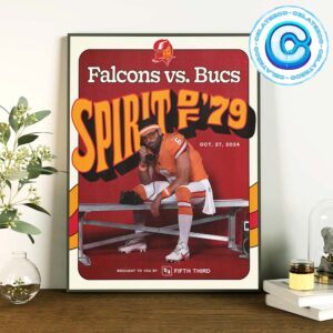 Atlanta Falcons Vs Buccaneers Matchup On Octorber 27th 2024 Celebrate The Spirit Of The 79s Won The First Division Title Wall Decor Poster Canvas