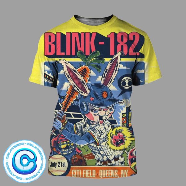 Blink 182 Concert Live Show With Special Guest Pierce The Veil At Citi Field In Queens NY On July 21st 2024 All Over Print Shirt