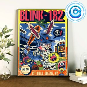 Blink 182 Concert Live Show With Special Guest Pierce The Veil At Citi Field In Queens NY On July 21st 2024 Wall Decor Poster Canvas