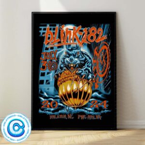 Blink 182 One More Time Tour At Raleigh NC In PNC Arena On July 30th 2024 Wall Decor Poster Canvas