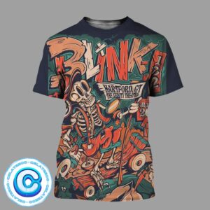 Blink 182 One More Time Tour Music Live Sow At Xfinity Theatre In Hartford CT Theatre On July 12 2024 All Over Print Shirt