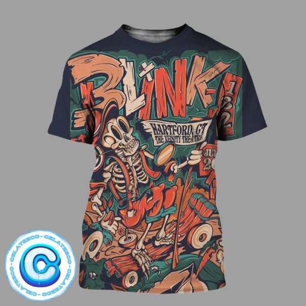 Blink 182 One More Time Tour Music Live Sow At Xfinity Theatre In Hartford CT Theatre On July 12 2024 All Over Print Shirt