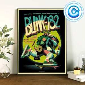 Blink 182 One More Time World Tour Concert Live Show Music On July 26th 2024 At Wells Fargo Center In Philadelphia PA Wall Decor Poster Canvas