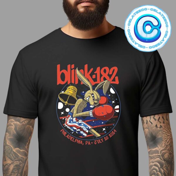 Blink 182 One More Time World Tour Show Music On July 26th 2024 At Wells Fargo Center In Philadelphia PA Unisex T-Shirt