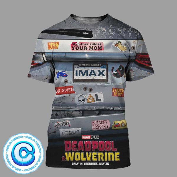 Brand New IMAX Poster For Deadpool And Wolverine 2024 All Over Print Shirt