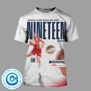 Caitlin Clark Single Game WNBA Record Nineteen Assists In 2024 All Over Print Shirt