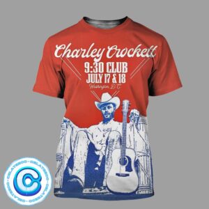 Charley Crockett Show Concert Music On July 17th And 18th 2024 At The 930 Club In Washington DC All Over Print Shirt