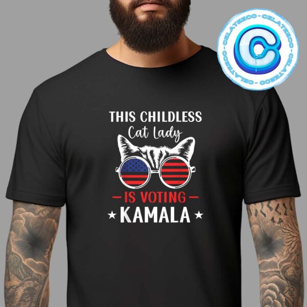 Childless Cat Lady Kamala Harris Madam President Unisex T-Shirt