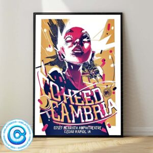 Coheed And Cambria Live Show At McGrath Amphitheatre Rapids On July 27th 2024 Wall Decor Poster Canvas