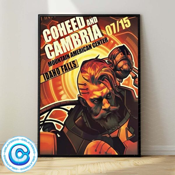 Coheed And Cambria Show Concert At Mountain America Center On July 15 2024 Wall Decor Poster Canvas