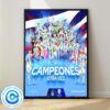 Congratulations Argentina Campeon De America Copa 2024 Wall Decor Poster Canvas