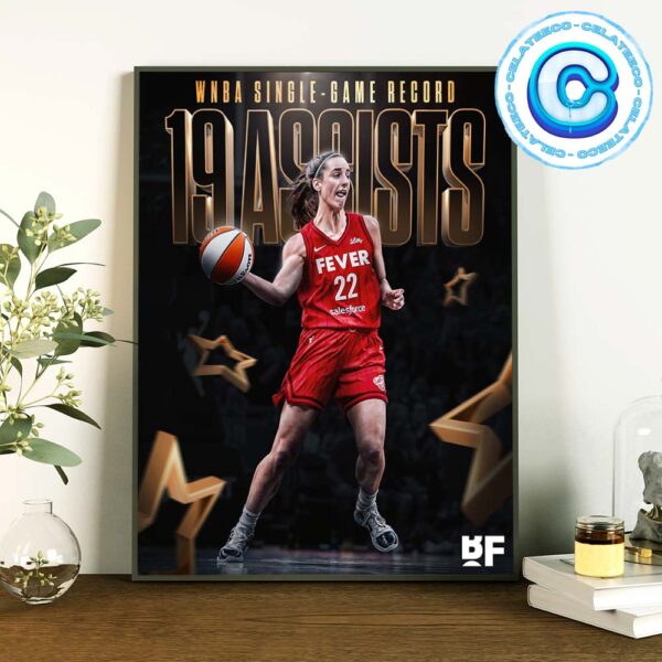 Congrats To Caitlin Clark With A WNBA Record 19 Assists In 2024 Wall Decor Poster Canvas