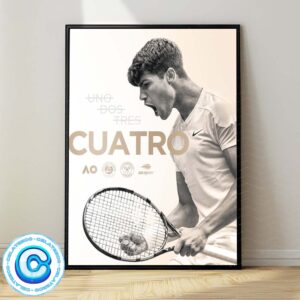 Congrats To Carlos Alcaraz Has Been Winner The Wimbledon Championship 2024 Wall Decor Poster Canvas