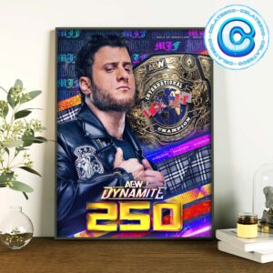 Congrats To MJF Has Been Winner The WWE AEW International Championship 2024 Wall Decor Poster Canvas