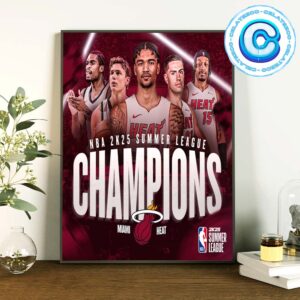 Congrats To Miami Heat NBA 2k25 Summer League Champions 2024 Wall Decor Poster Canvas