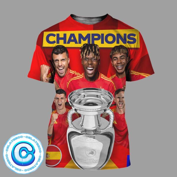 Congrats To Spanish Wins The Euro 2024 Champions All Over Print Shirt