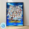 Congrats To Argentina Football Team Wins The Copa America Championship 2024 Wall Decor Poster Canvas