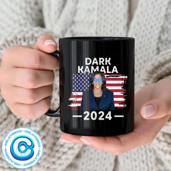 Dark Kamala 2024 USA Flag VP Kamala Harris For President Dark Brandon Style Coffee Ceramic Mug