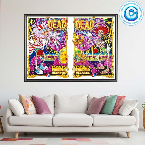 Dead And Company Dead Forever Tour At Sphere Las Vegas Historical Journey Collect Both Prints To Make A Huge Celebrates One Of The Greatest Live Performances Ever Wall Decor Poster Canvas