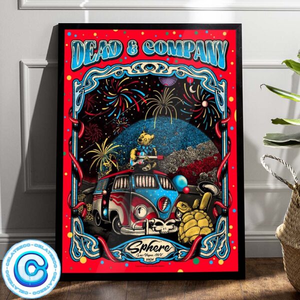 Dead And Company Show For The Concert At Las Vegas NV On 4 Of July 2024 Wall Decor Poster Canvas