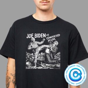 Debate Joe Biden Vs Convicted Felon Donald Trump Funny Humor Unisex T-Shirt