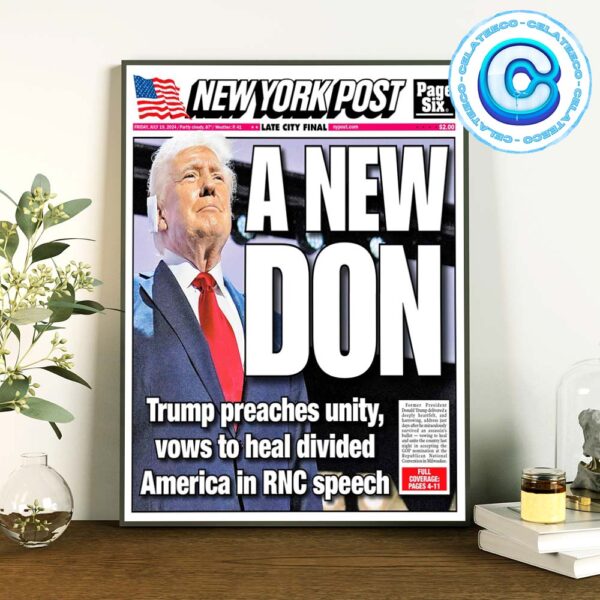 Donald Trump Preaches Unity Vows To Heal Divided America In New York Post Wall Decor Poster Canvas