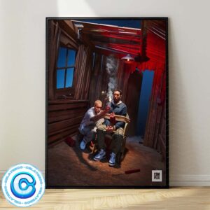 Eminem And Slim Shady For Complex Cover Just The Two Of Us Holding A Bombs Wall Decor Poster Canvas