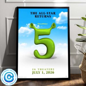 First Poster For Shrek 5 Releasing In Theaters On July 1 2026 Wall Decor Poster Canvas