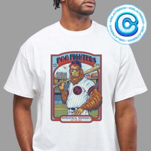 Foo Fighters Concert Music Live Show At Minneapolis Minnesota On July 28th 2024 With Official Baseball Logo Team Unisex T-Shirt