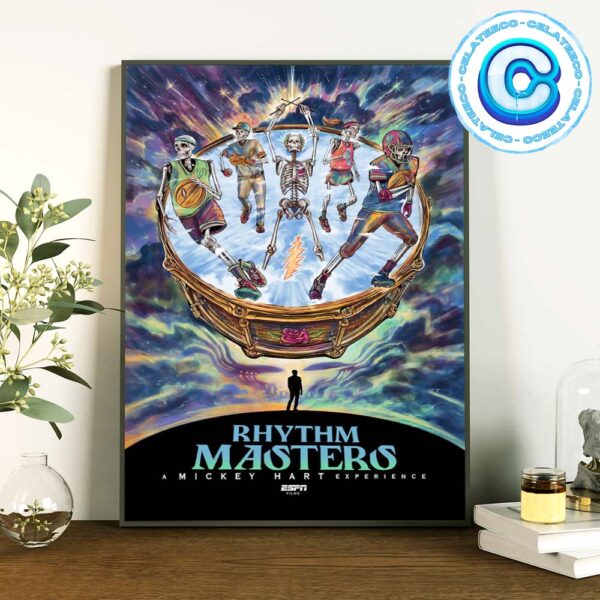 Grateful Dead Mickey Hart ESPN Film Rhythm Masters Wall Decor Poster Canvas