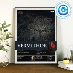 House Of The Dragon Vermithor Current Rider Is Hugh From Black Team Name Cards Wall Decor Poster Canvas