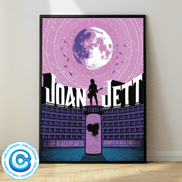 Joan Jett Show Concert On July 10 2024 At Jones Beach Theater Wantagh NY Wall Decor Poster Canvas