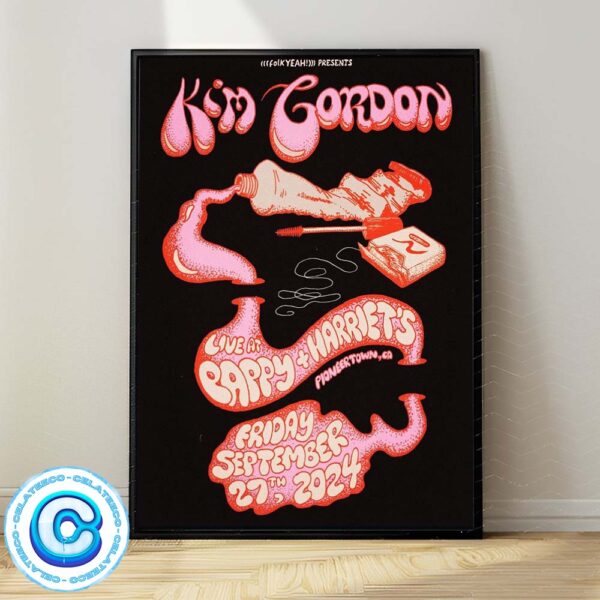 Kim Gordon Live Show Concert On Friday September 27th 2024 In Pappy And Harriets Pioneertown Wall Decor Poster Canvas