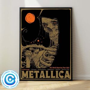 Metallica M72 North American Tour 2024 At Fox Borough Chicago Minneapolis Edmonion In Seattle Mexico City Wall Decor Poster Canvas