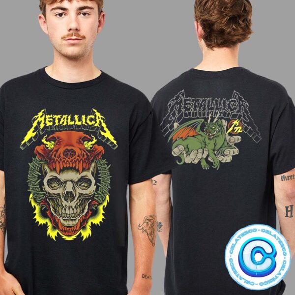 Metallica M72 World Tour 2024 Merch Pop Up Shop M72 Munich Art By Pitchgrim Two Sides Unisex T-Shirt