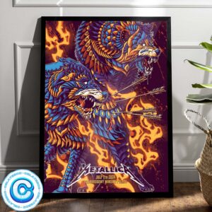 Metallica M72 World Tour Concert Music Night Two For The Show At PGE Narodowy Warsaw Poland On July 7th 2024 Wall Decor Poster Canvas