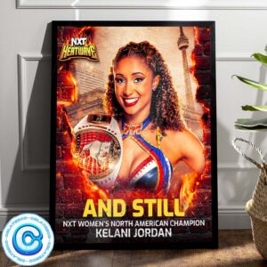 NXT Heatwave Womens North American 2024 Champion Kelani Jordan Wall Decor Poster Canvas