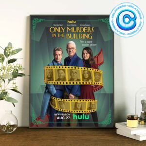 New Poster For Season 4 Of Only Murders In The Building Premiering August 27th 2024 Wall Decor Poster Canvas